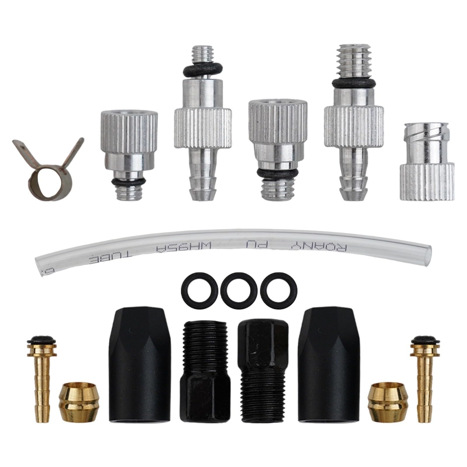 Hydrauliczna dźwignia hamulca do roweru górskiego z rurką 5 mm, uchwyt hamulca tarczowego ze stopu aluminium, kompatybilna z olejem mineralnym, czarny/czerwony, L+R