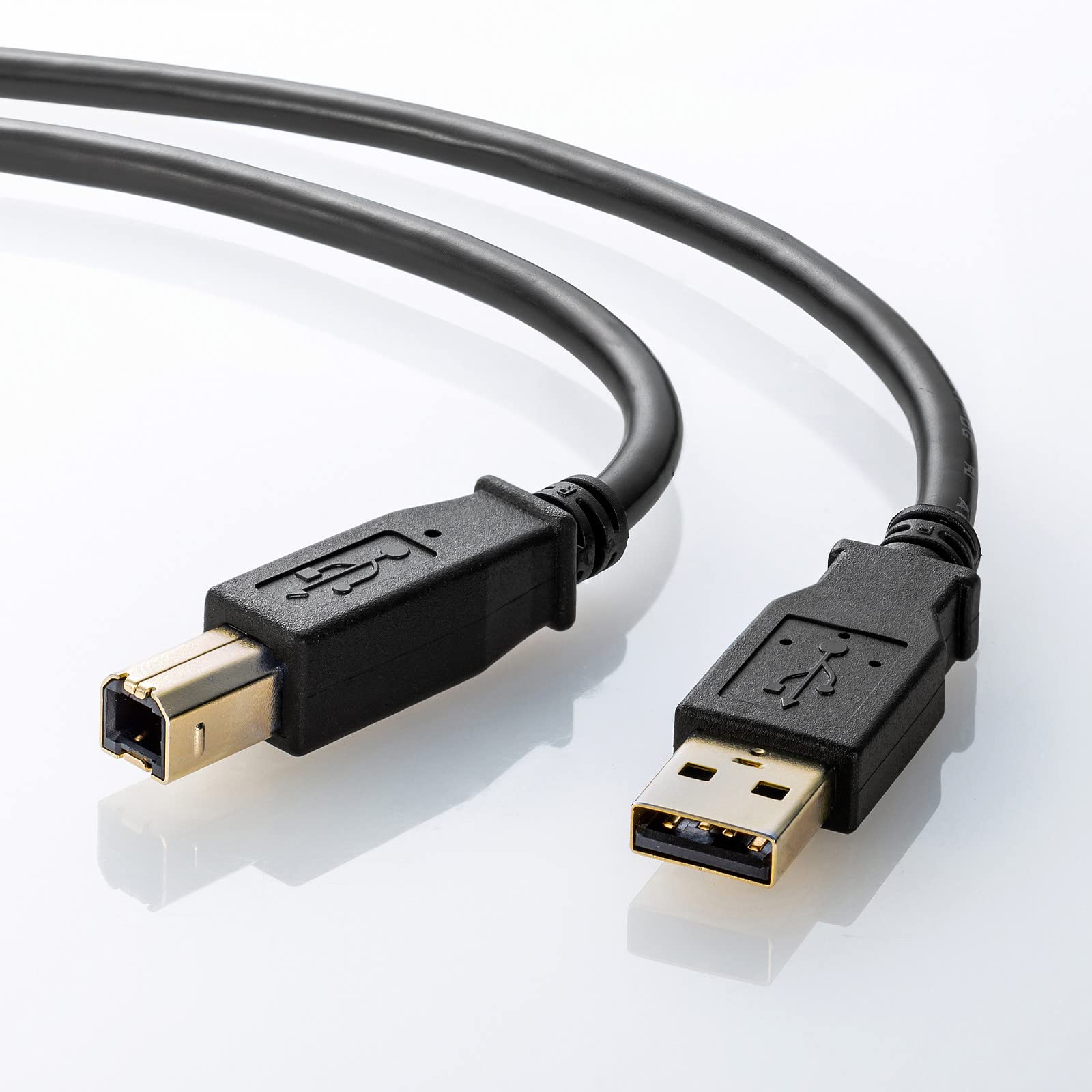 Amazon.com: Sanwa Supply KU20-3BKHK2 USB 2.0 Cable (Black, 9.8 ft