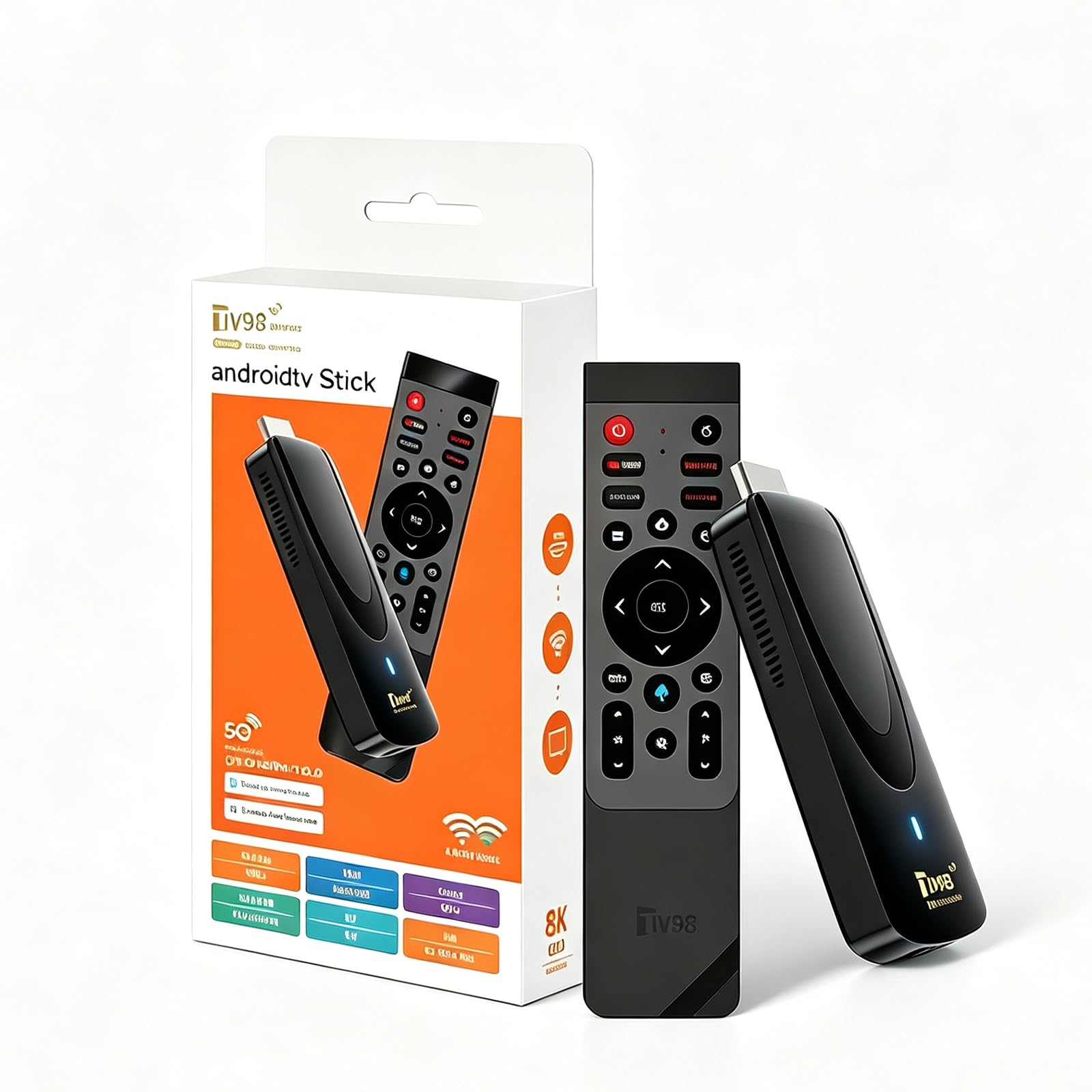 Android 14 OS Bluetooth TV Stick, 8K Streaming, 2GB RAM Voice Remote
