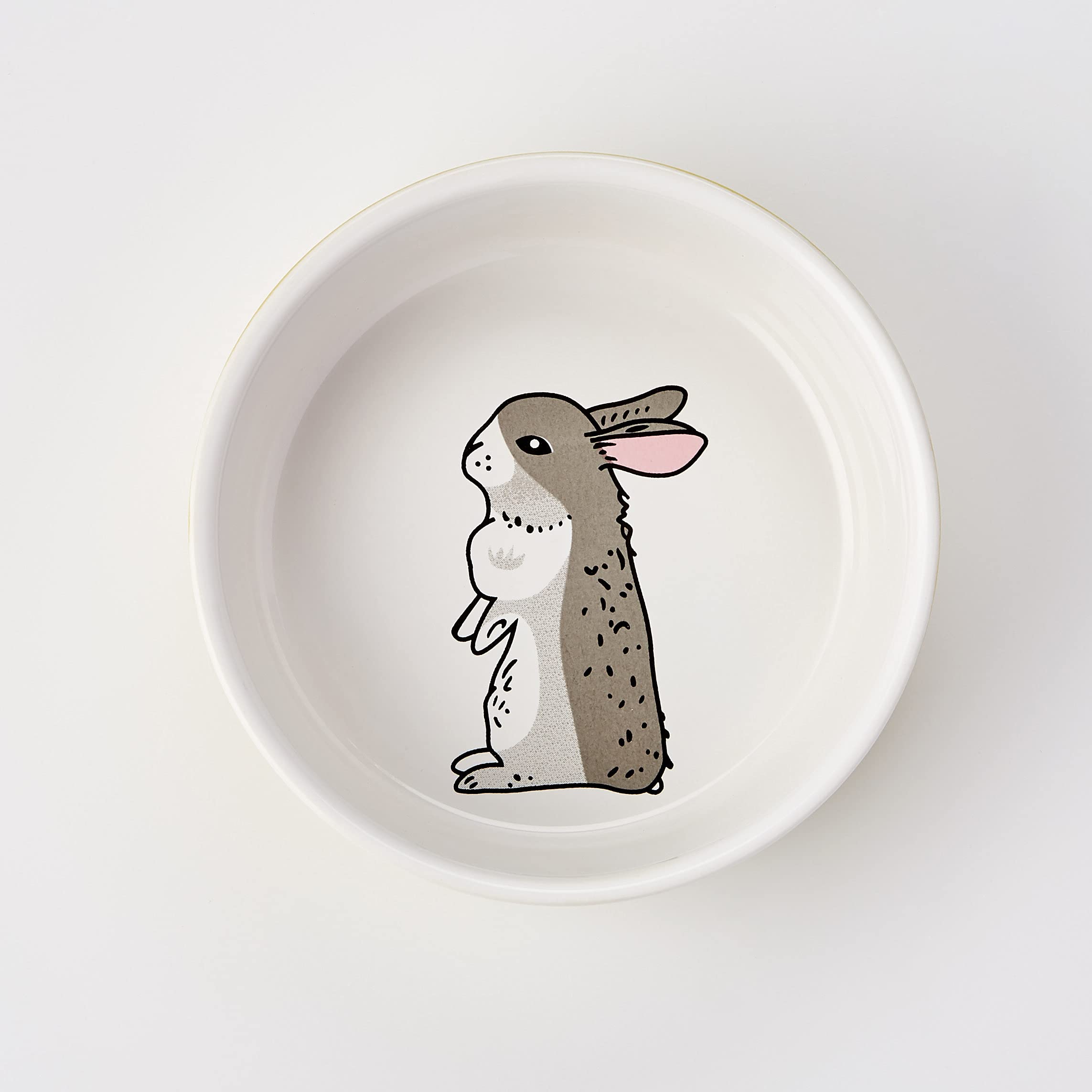 Nobby Nager Rabbit Gamelle en céramique Vert/Blanc Ø 11 cm x 4,5 cm
