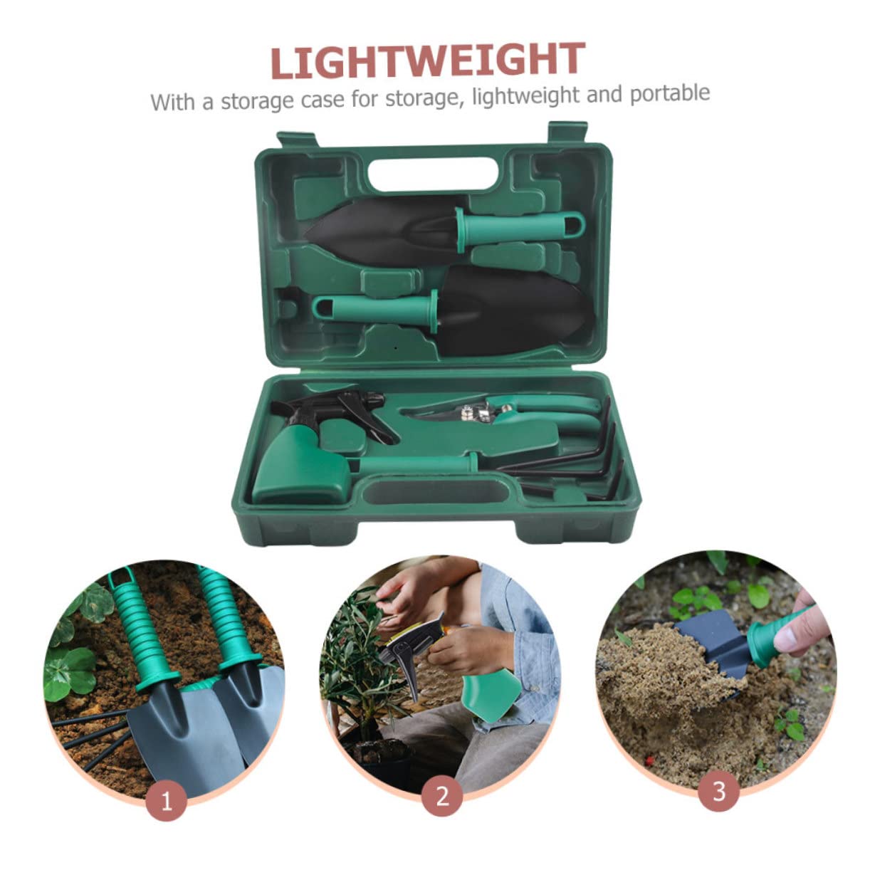 BESPORTBLE Outils Jardinage Pelles Râteaux Étui Rangement Usage Extérieur Plantation Fournitures Jardinage