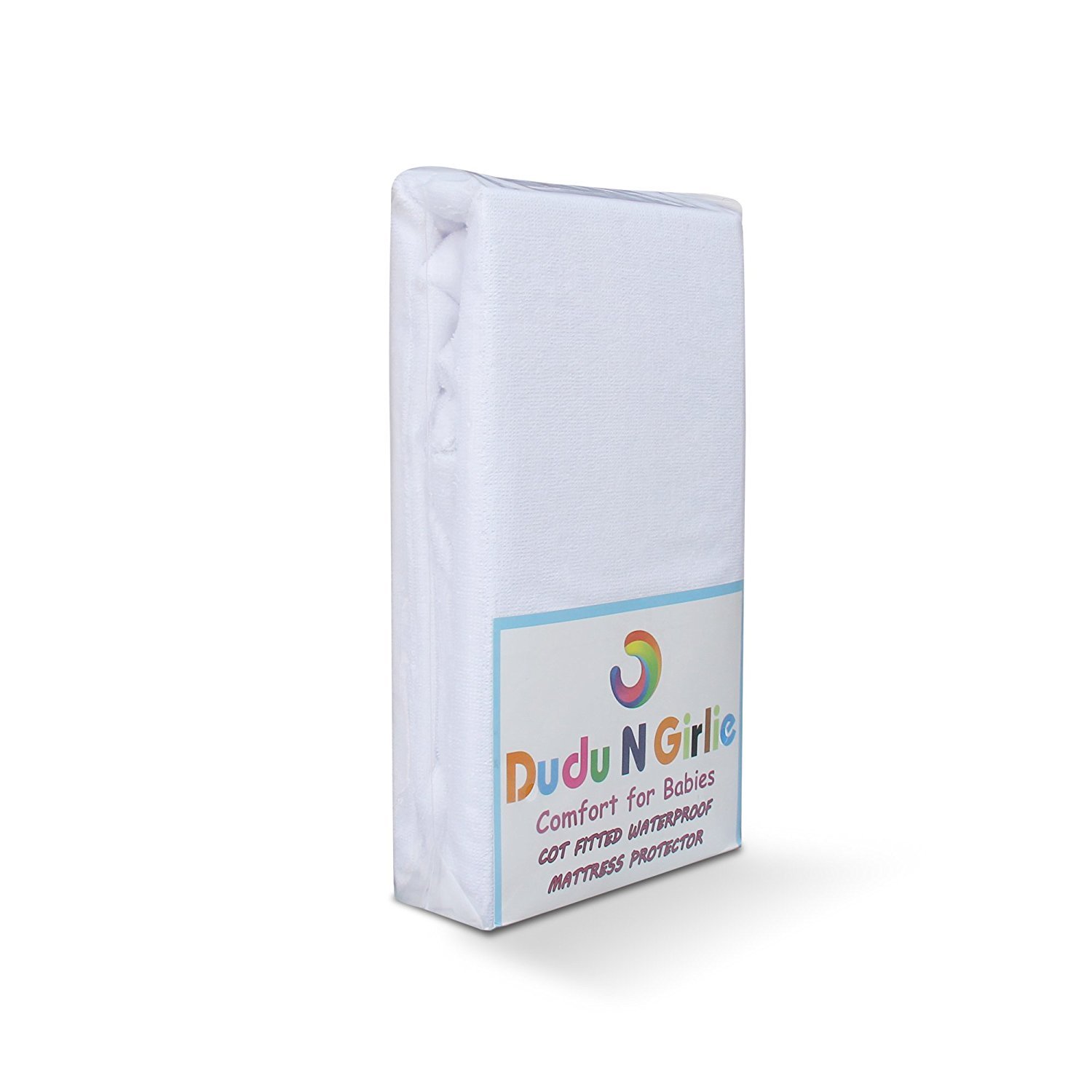 Family Bedding Waterproof Crib Mattress Protector - Terry Towel Mattress Topper - Extra Deep Box Stretch Skirt - Machine Washable Mattress Cover, 90x40cm.
