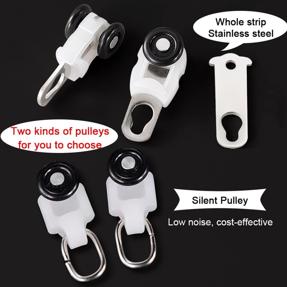 アルミカーテントラック、高耐久シングルカーテンロッド、カーテンレールセット、屋内、屋外、部屋の仕切り、天井/壁取り付け用(色:シャン