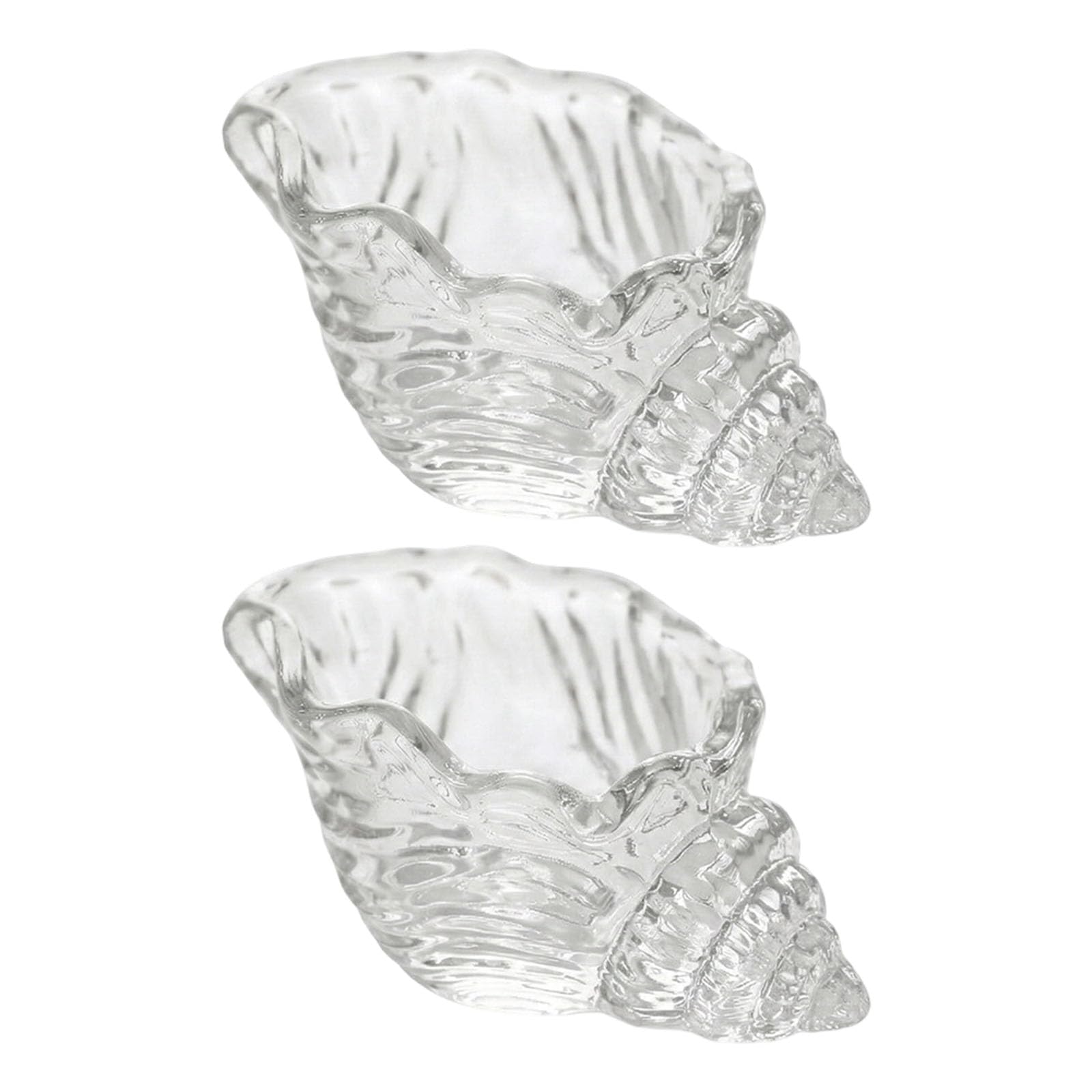 FGDTREE Glass Conch Tealight Holder for Coastal Shelf Decor, Shell Shaped Accent Bowl and Decorative Catchall Tray Display Coastal Decor Accent Home Ornament Glass Decorative Catchall Beach Inspired