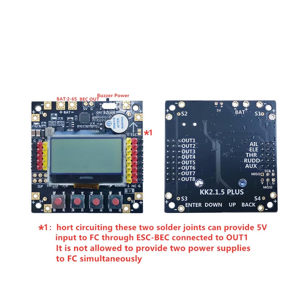 KK2.1.5 Plus KK2 Flight Control Board Kontroler VTOL dla FPV Racing Drone RC Samolot, V1.19S1 PRO Oprogramowanie sprzętowe Łatwy w użyciu