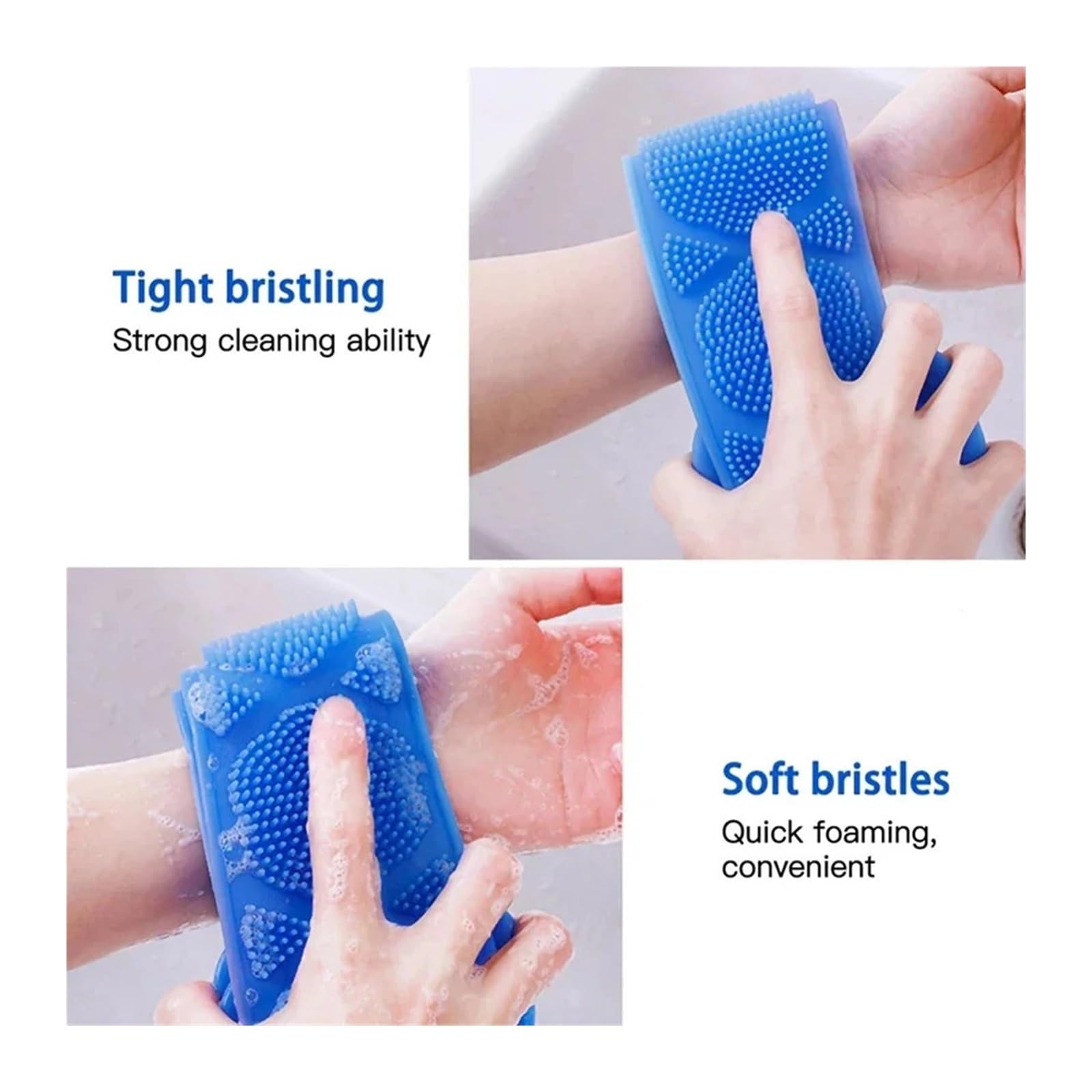 RüCkenbüRste Dusche 4/2/1PCS Körper Schwamm Silikon Pinsel Bad Handtücher Wäscher Reiben Zurück Peeling Massage Dusche Gürtel Erweiterte haut Sauber