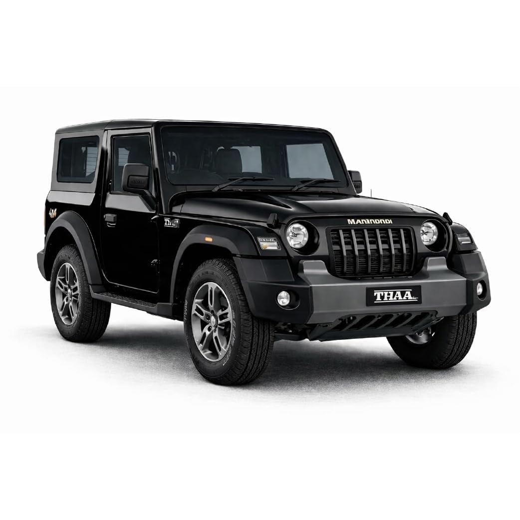 Pringo Thar Toy Car for Kids (Black) – 1:36 Scale Diecast Metal SUV with Pull Back Action | Two Side Openable Doors | Light & Sound Effects | Model Car Toy for Boys & Girls 3+ Years-image-11