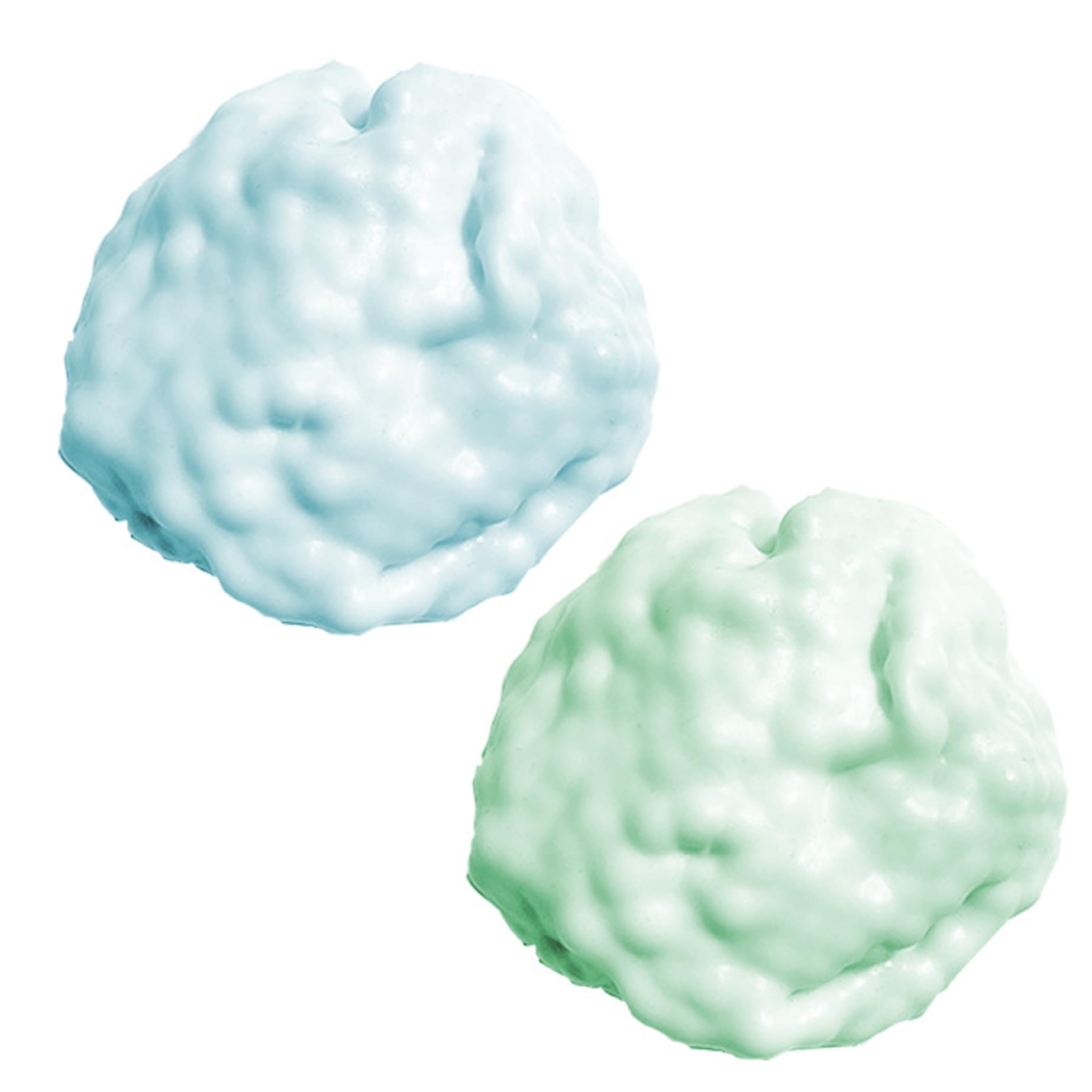 Squeeze Toys, Stress Balls for Kids, 2PCS Shapeable Grape Stress Ball, 2.4 Inch Soft Squish Balls, Relief Squeeze Toys for Party Favors, Light Blue+Green