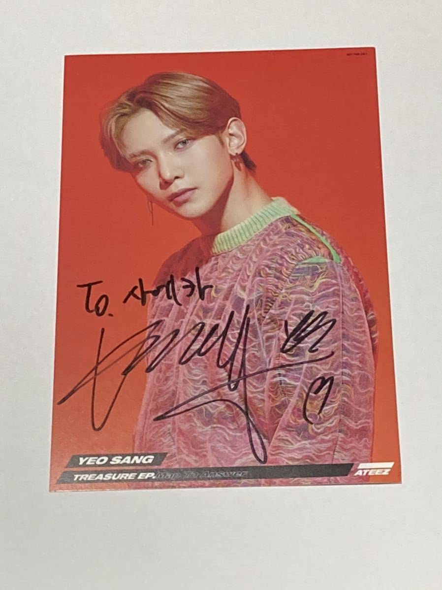 Amazon.co.jp: ATEEZ ヨサン ポストカード 直筆サイン入り イベント 