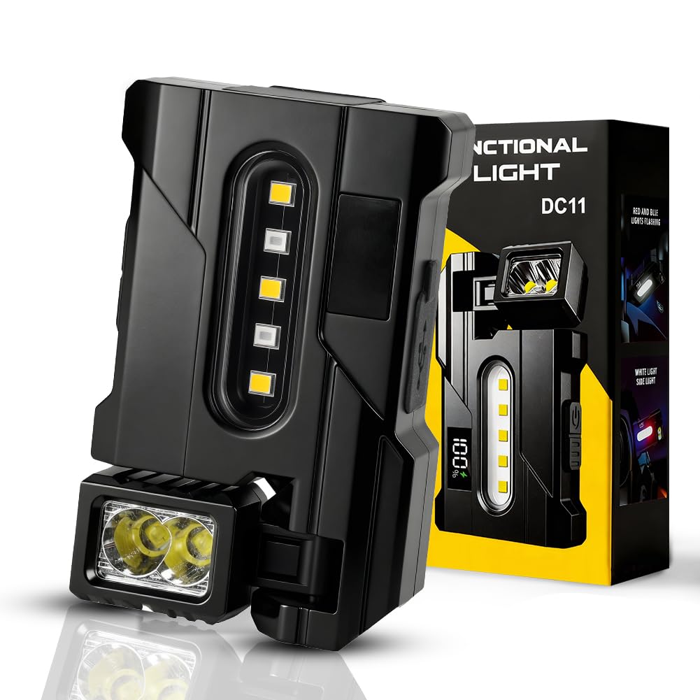 Sinvimes Portachiavi EDC, 500 lumen, 9 modalità e IPX7, mini torcia