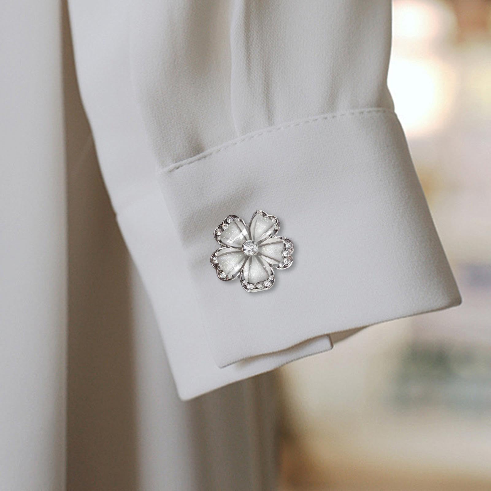 Cubiertas De Botones De Camisa,Cubiertas De Botones Con Clip, Gemelos con cubierta de botón con adornos de brillante, Accesorios formales para eventos Clips de botones de manga de moda para mujeres