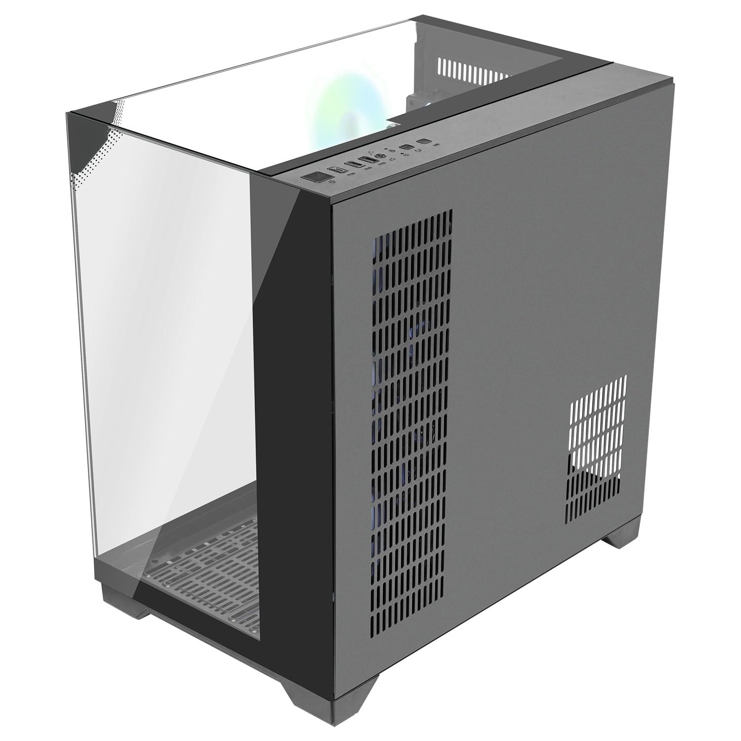Itek Case DARK CAVE PANO - Gaming Tower- ATX- 4x12cm ARGB fan- 2xUSB3- Type-C- parete laterale, frontale e superiore in vetro temperato