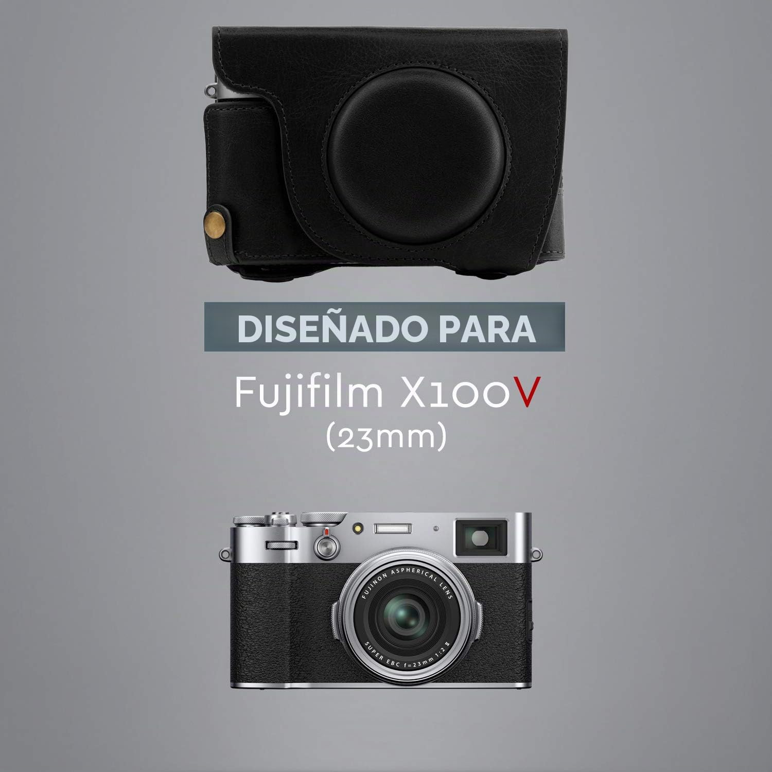 MegaGear Ever Ready - Funda de Piel auténtica Compatible con Fujifilm X100V