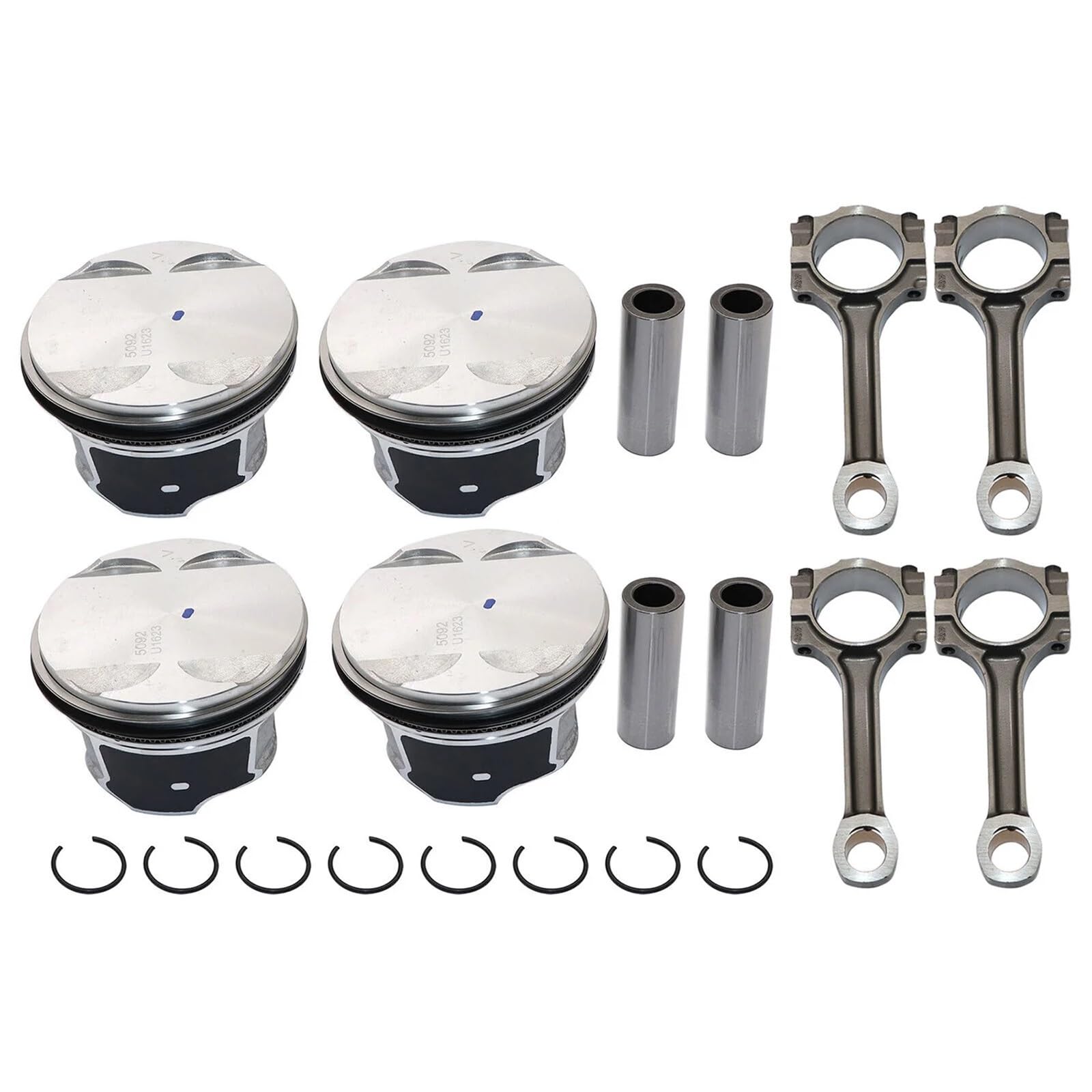 Set di pistoni forgiati Kit pistone e fasce elastiche motore da 4 pezzi e set biella per Chevy Captiva Cobalt Equinox HHR Impala 2.4L Ricambi auto