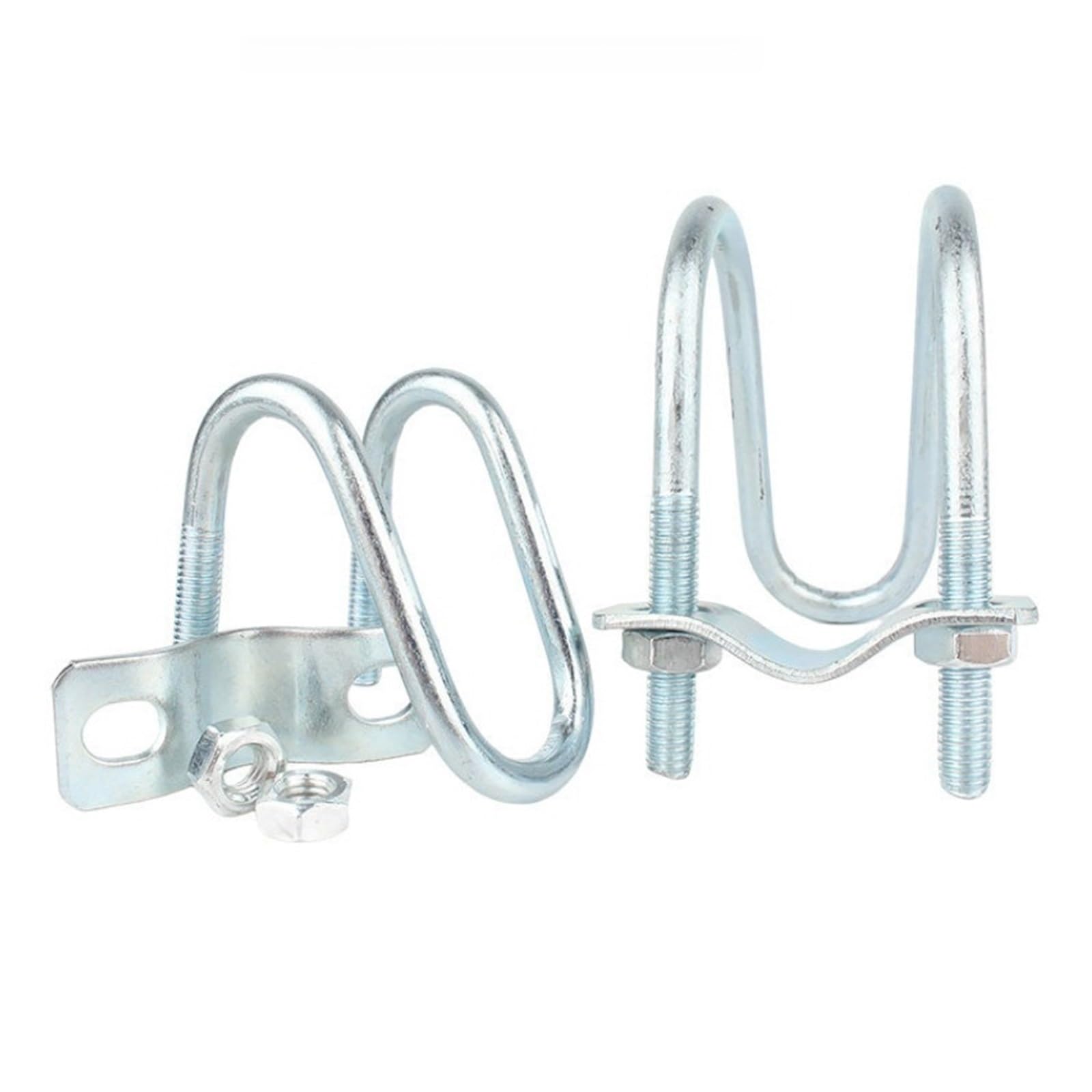 Bullone Cerchio a forma di morsetto for tubo trasversale con doppio bullone a forma di U in acciaio al carbonio zincato(90-90(1SET))