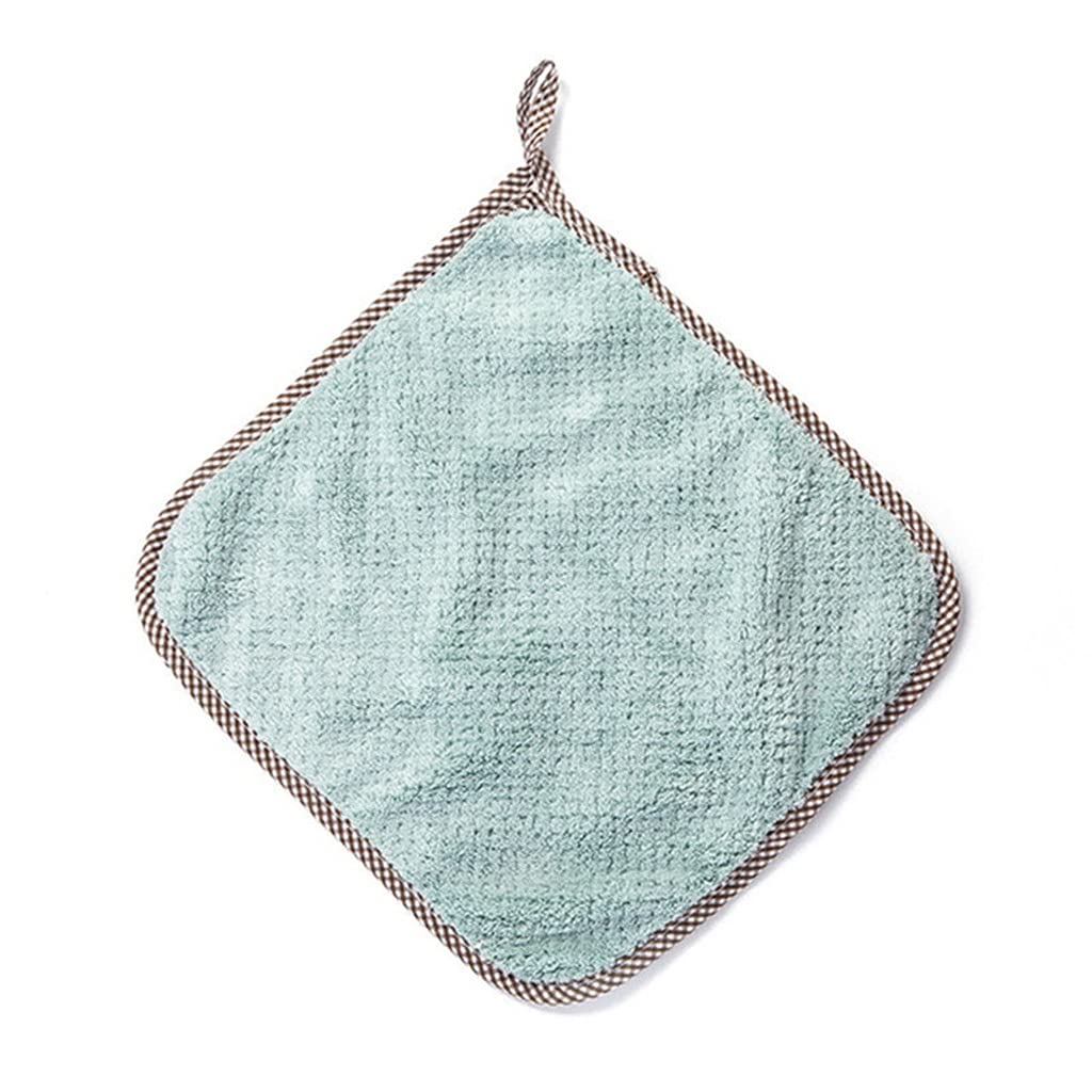 Toallas de baño Toallas de mano Toallas, no grasientas que no dejan pelusas Trapo de doble cara de lana de coral colgante, toalla de mano absorbente con patrón de piña de cocina, paño de cocina liso (