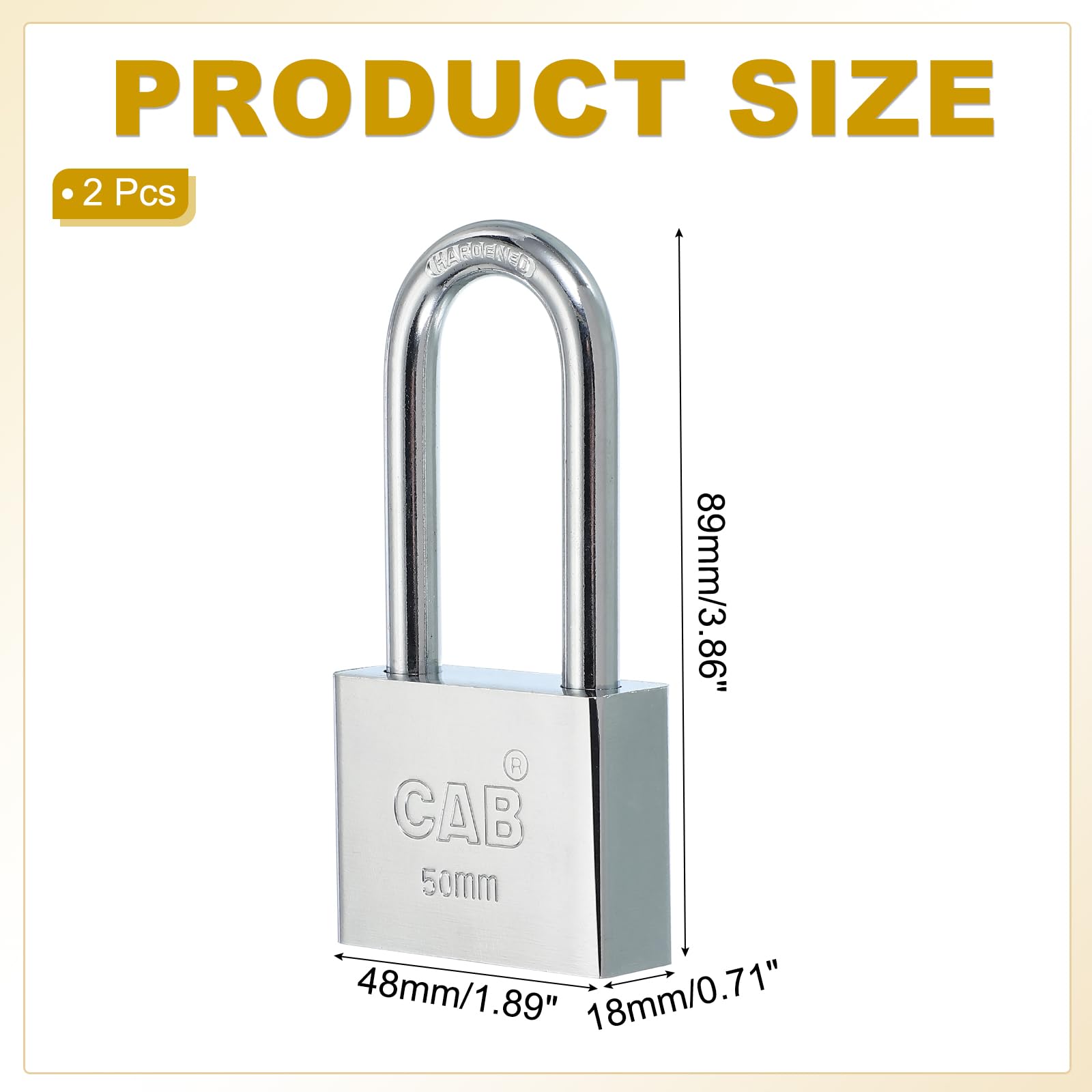 PATIKIL Keyed Padlock 48mm (1-7/8") - Image 2