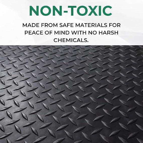 GCM- Rubber Matting Roll | Thick Heavy Duty Flooring Mat, Indoor & Outdoor, Non-Slip, Waterproof & Easy to Cut | Ideal for Garage, Vans, Gym, Shed Floor (Checker Plate, 0.5m x 1.5m)