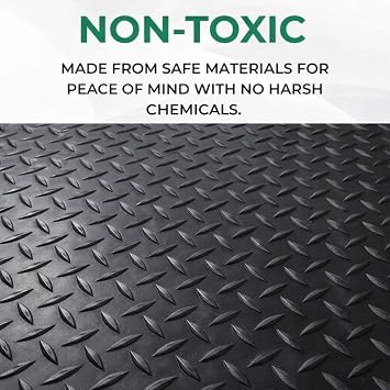 GCM- Rubber Matting Roll | Thick Heavy Duty Flooring Mat, Indoor & Outdoor, Non-Slip, Waterproof & Easy to Cut | Ideal for Garage, Vans, Gym, Shed Floor (Checker Plate, 0.5m x 1.5m)