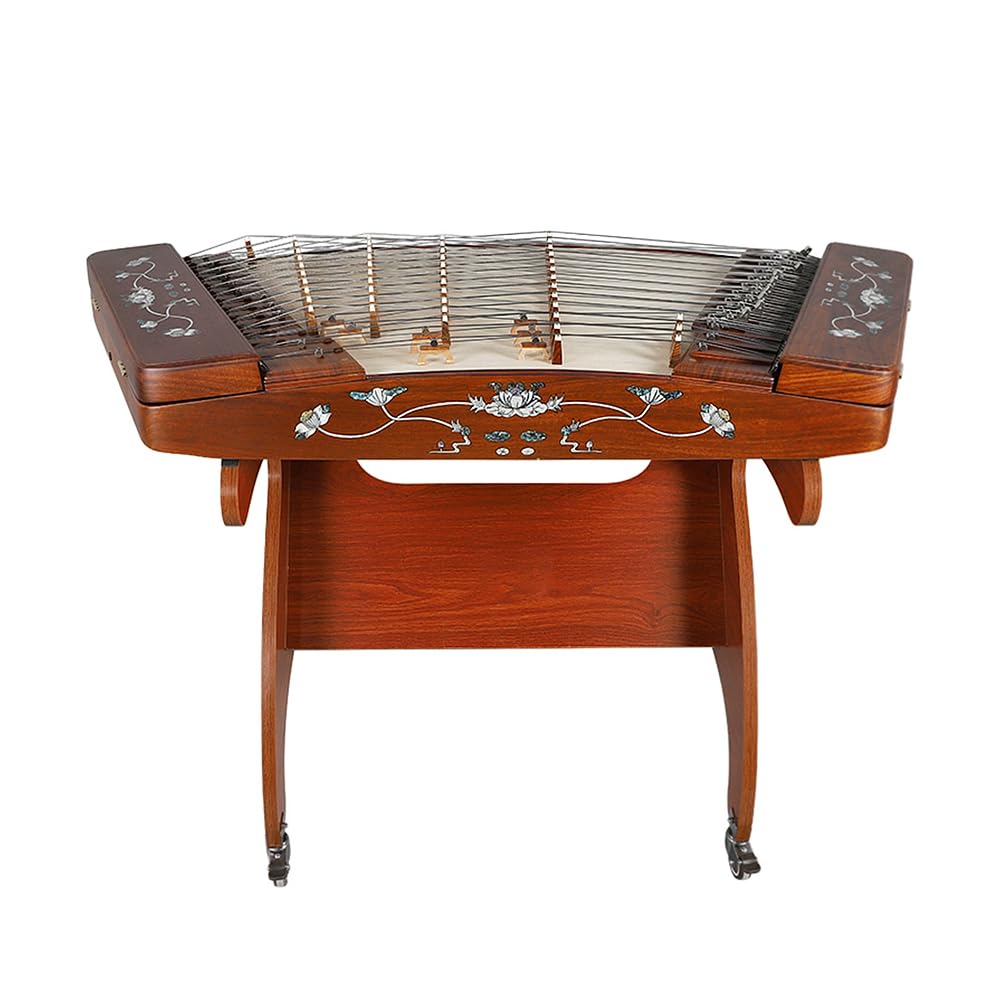 Czarny dulcimer z drzewa różanego, stalowe struny, długość panelu 117 cm, ze stojakiem 66 cm, dla zespołu zespołowego/wydajności