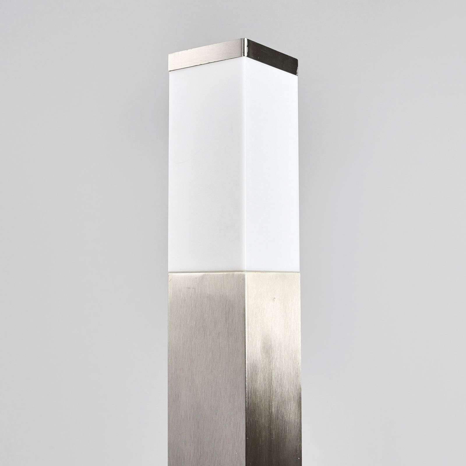 Lindby Lampioncino da Giardino Paletto Luminoso Segnapassi Acciaio Inox Esterno 90 cm, E27 Illuminazione Aiuole Sentieri Cortile Luci Led