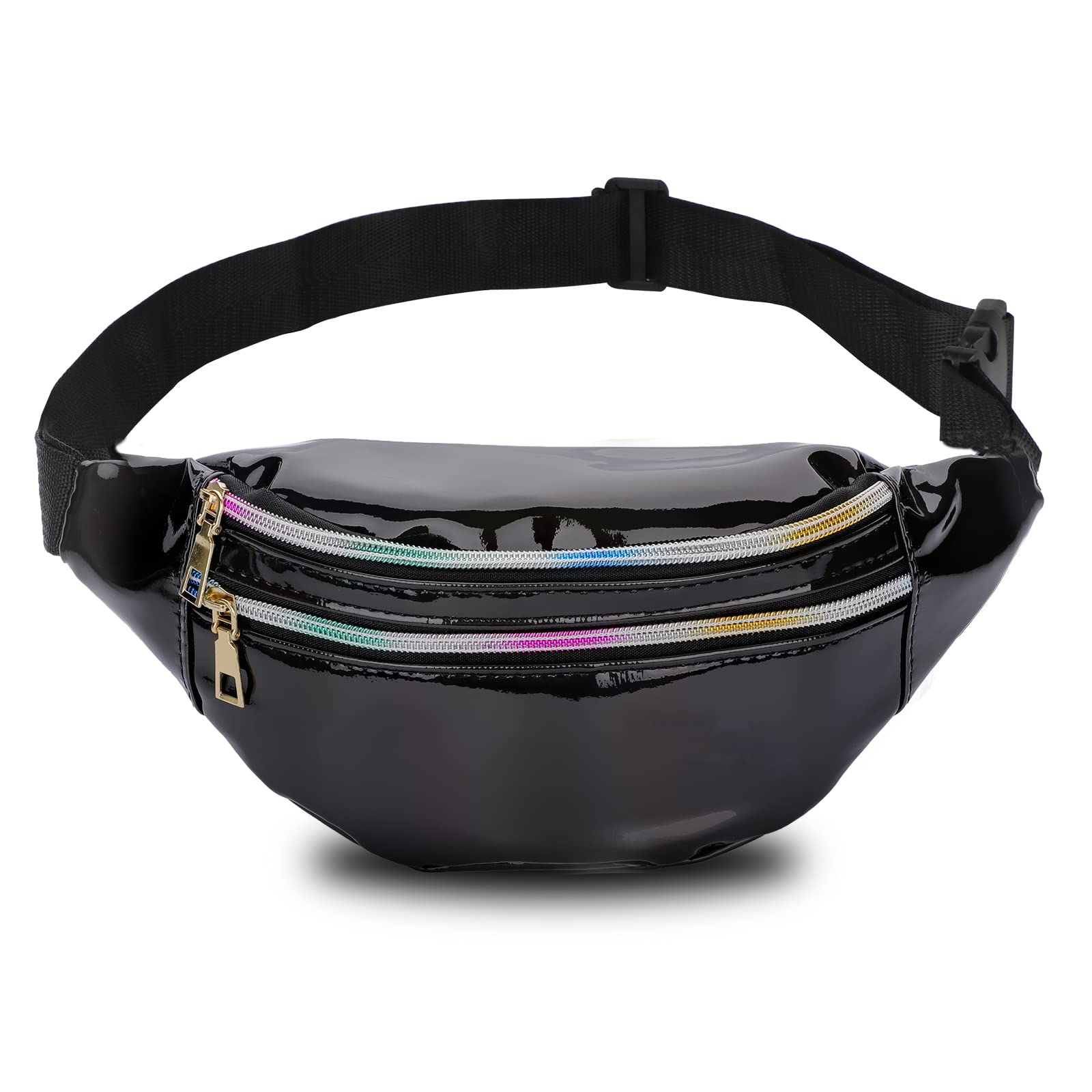 TBoonor Marsupio Sportivo Marsupio alla Moda Impermeabile Tasche da Cintura con Chiusura Lampo Riflettente Cintura Regolabile Marsupio per Donna e Uomo Party Festival Sport Outdoor Travel