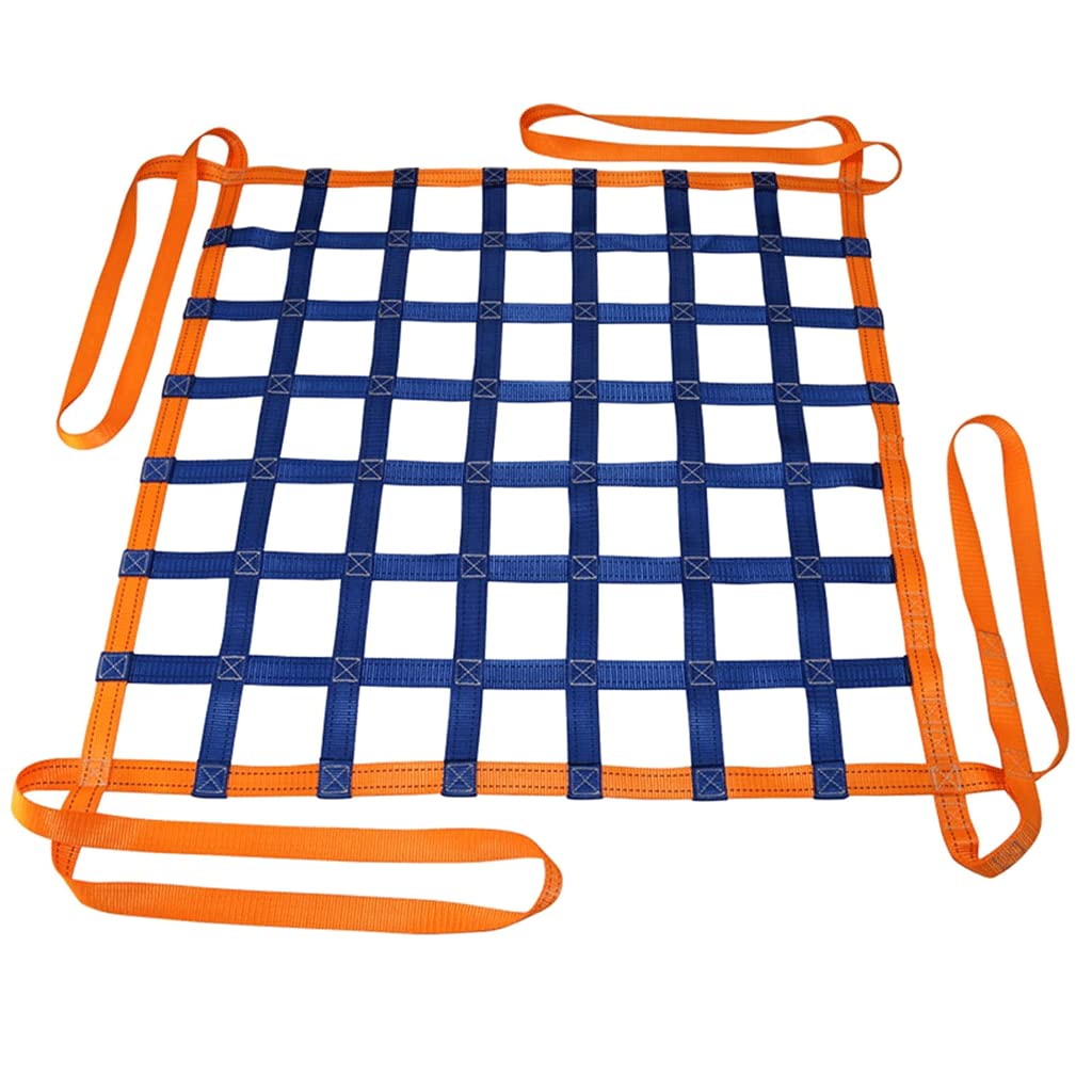 Lastenhebenetz, strapazierfähig, reißfest, elastisches Gepäcknetz für sichere Handhabung schwerer Lasten, rutschfestes Hebenetz für Ladungsschlinge, 300 kg Kapazität (1,5 m x 10 cm)