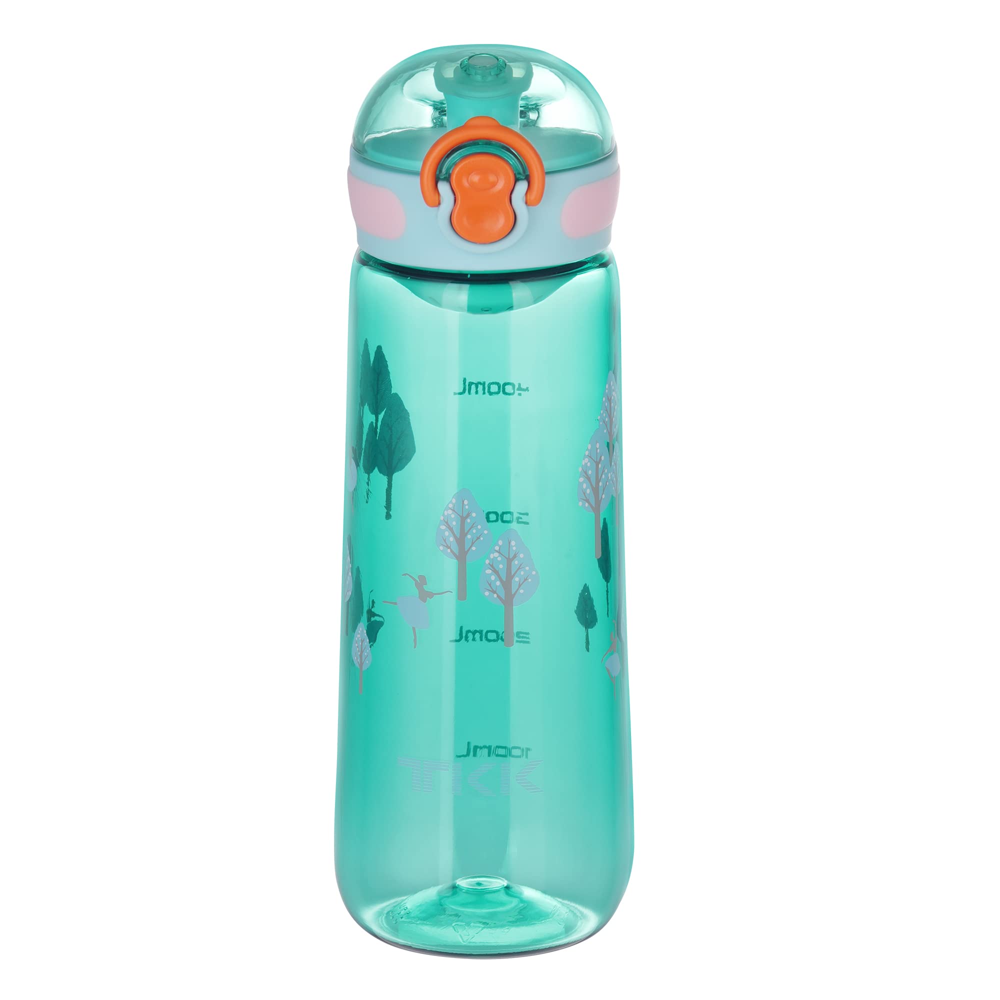 TITIROBA TKK Children's Bottle with Leak-proof Lid, Tritan BPA-Free, One-Hand, Sports Drinking Bottle, Blue,