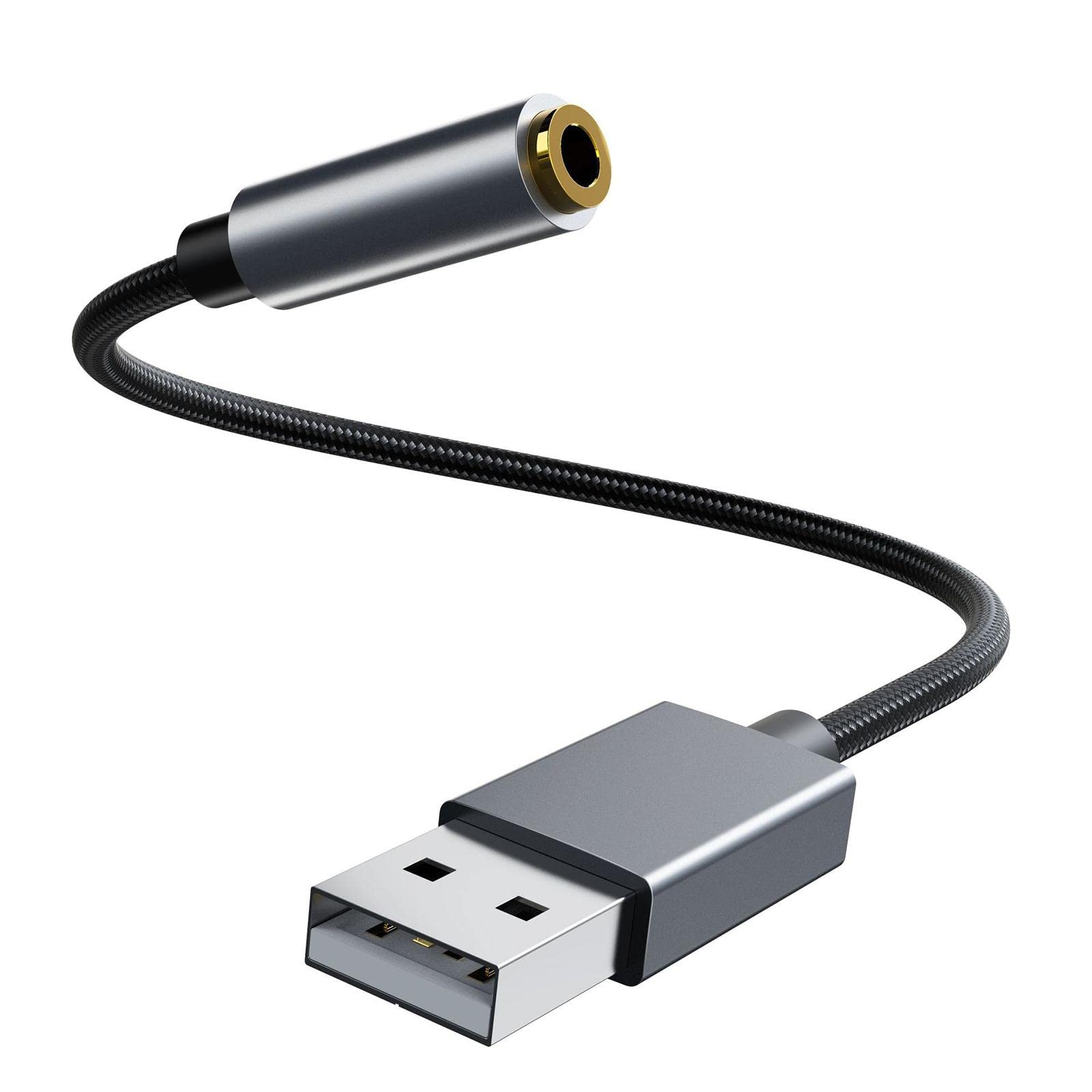10 set di USB a jack da 3,5 mm adattatore audio stereo esterno per cuffie PC