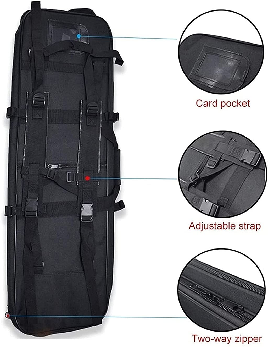 Borsa Impermeabile per Fucile, Borsa Tattica per Fucile Doppio, Borsa per Armi Lunghe, Borsa da Pesca Multifunzionale/Green/85Cm