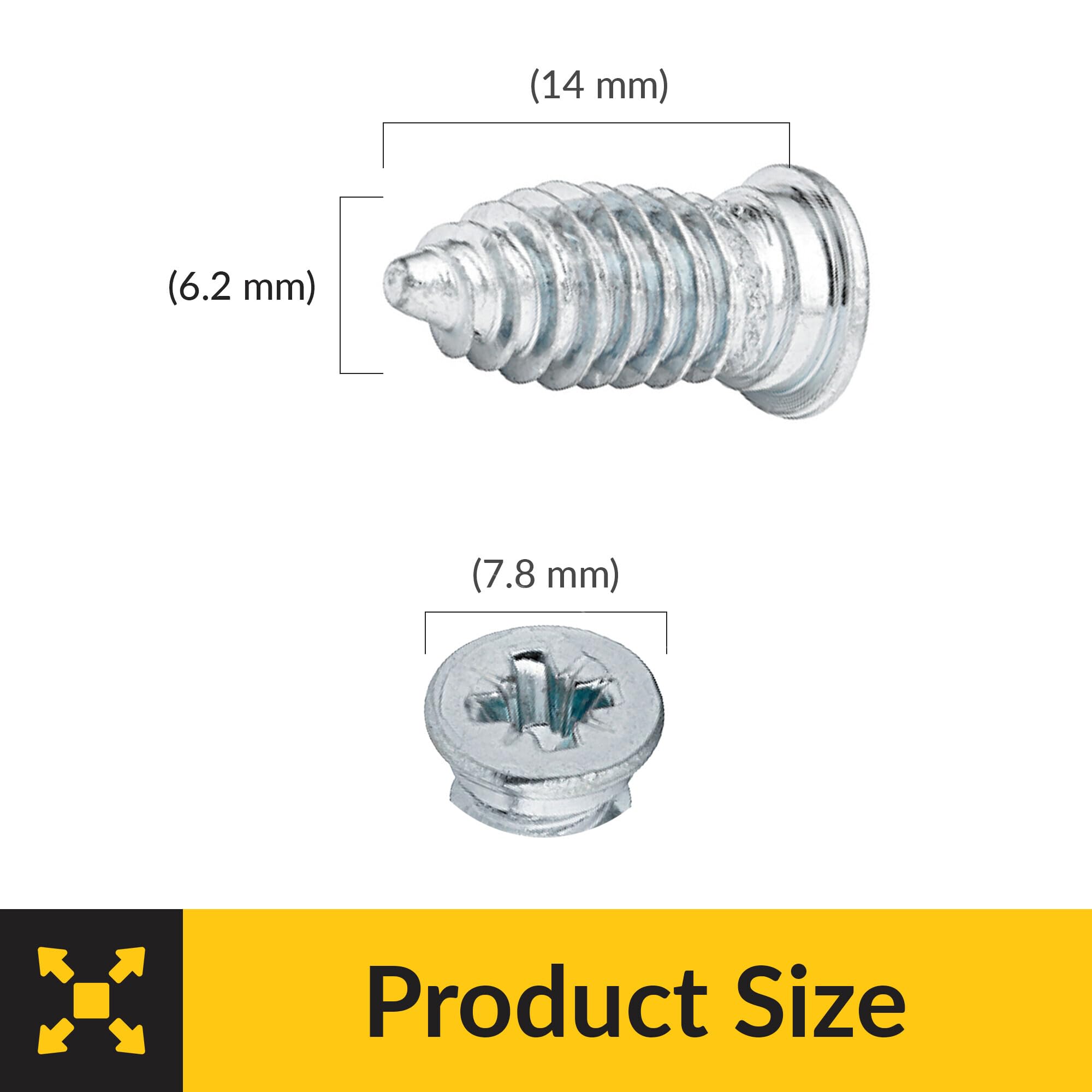Brixwell SRW266182001 Euro Screw with Cylindrical Head Pack of 100