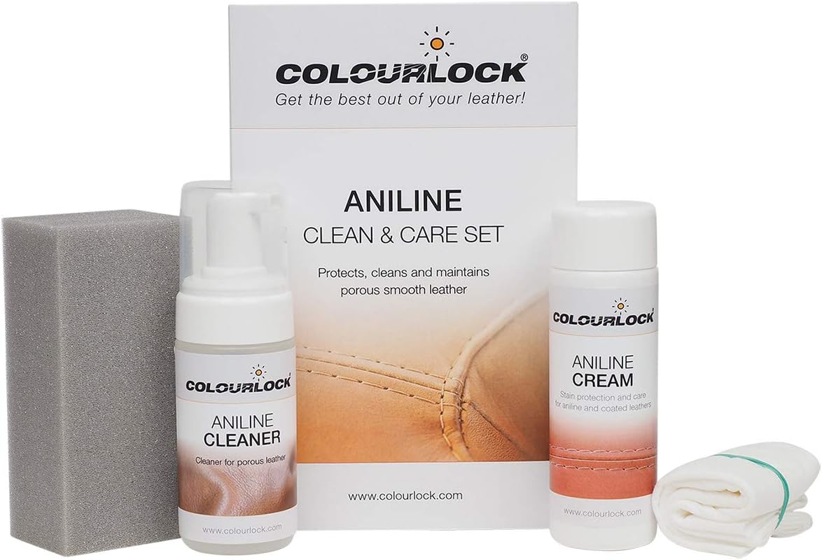 COLOURLOCK Aniline Leather Cleaning and Care Kit to protect