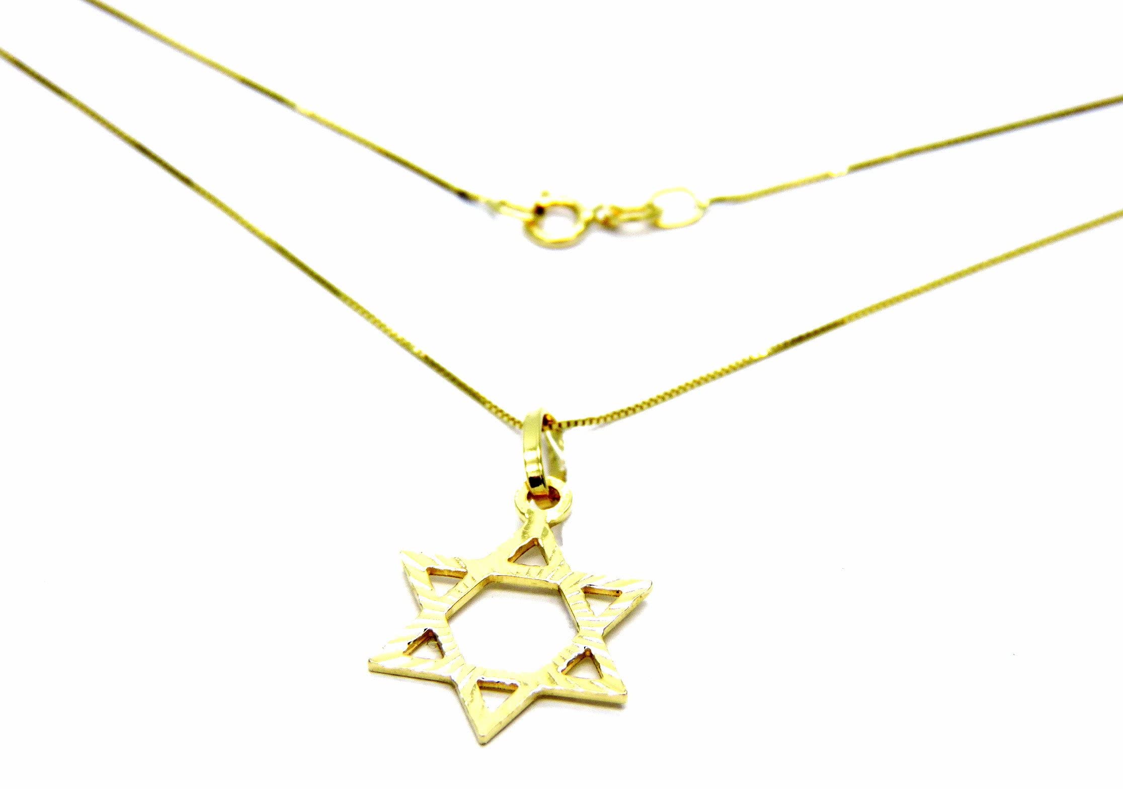 PEGASO GIOIELLI Collana Veneta Donna Oro Giallo 18kt (750) Stella di David
