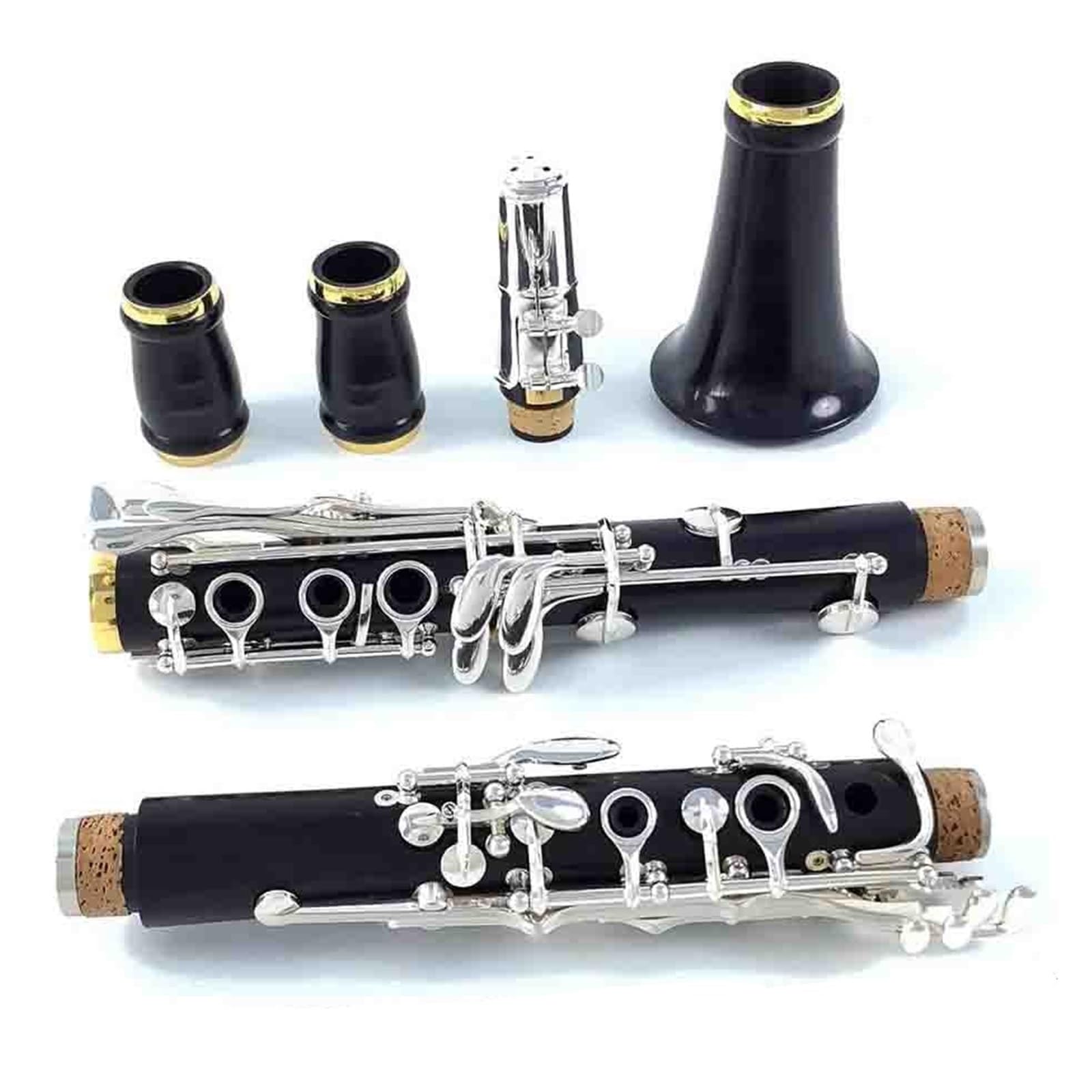 Professionelle Klarinette Klarinette Bb Holz Ebenholz Versilbert 18 Tasten Professionelles Musikinstrument Anfänger