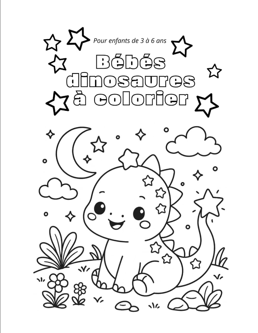 Bébés dinosaures à colorier
