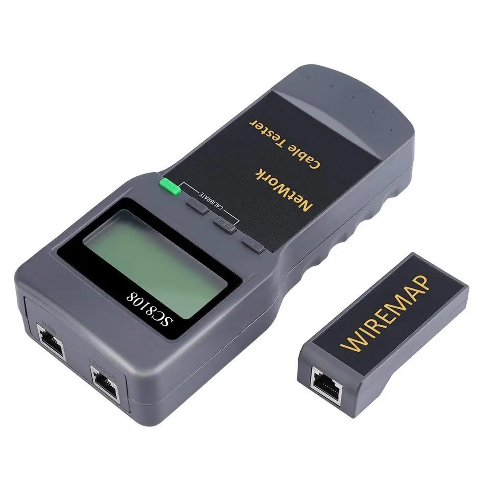 Tester Kabli Sieciowych, Przenośny miernik testowy sieci LCD RJ45 Cat5e Cat6 UTP Nieekranowany kabel LAN Tester i Kabel telefoniczny RJ11 z wyświetlaczem