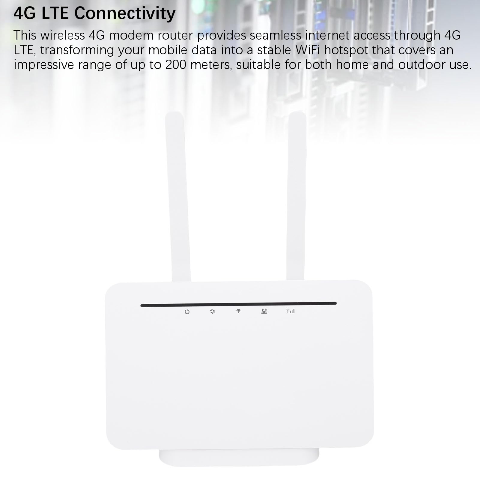 GOWENIC Router WiFi Wireless 4G, velocità di Trasmissione Wireless 300 Mbps, Antenne Ad Alto Guadagno, con Portata di Copertura di 200 Metri, per Casa Ed Esterno