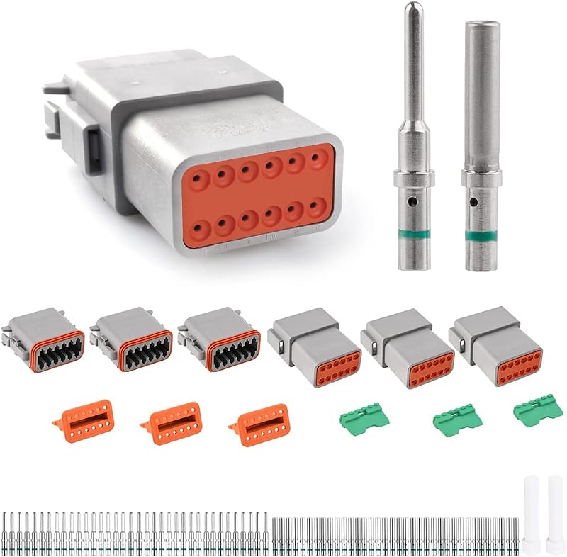 Conjunto de conectores DT JRready ST6117 12 pinos com terminais sólidos 14–16 AWG – 3 conjuntos