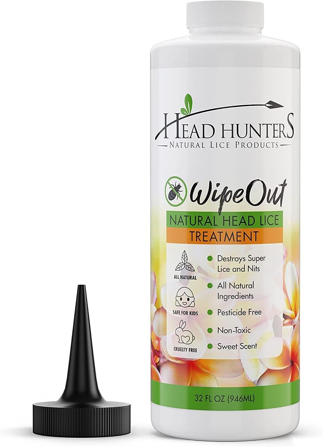 - Wipeout Extra Strength Head Lice Treatment for Kids and Adults - Non-Toxic, Natural Shampoo Kills Eggs and Lice for Effective Removal from Hair - 32 Fl Oz