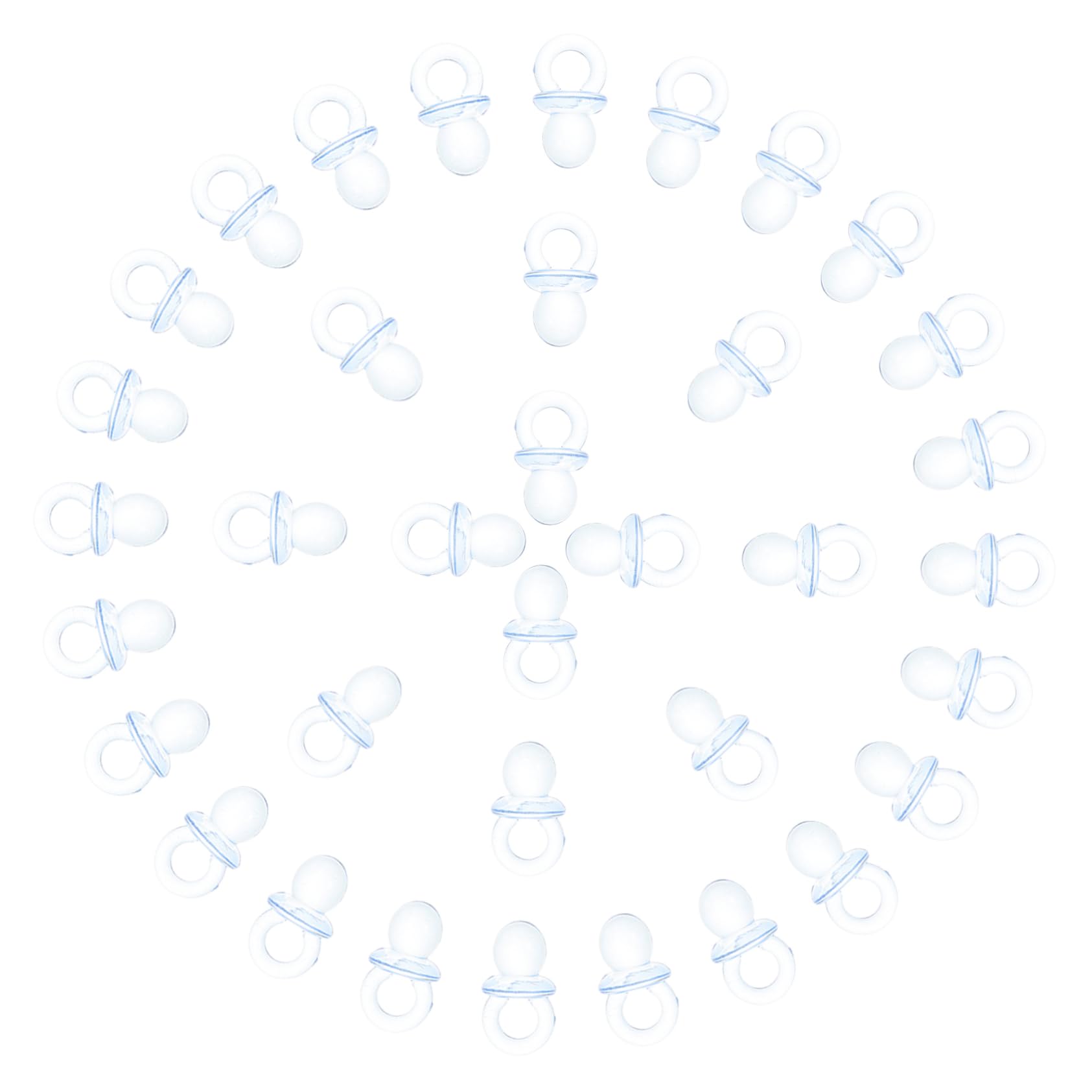 SUPVOX 50pcs Mini Pacifiers for Baby Shower Decorations Funny Pacifier Shower Favors for Boys Girls