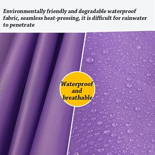 PGAKLTG Rain Coats for Adults Reusable - 2 Pack EVA Rain Ponchos Rain Jackets Raincoats for Men Women Plastic Rain Gear (Purple)