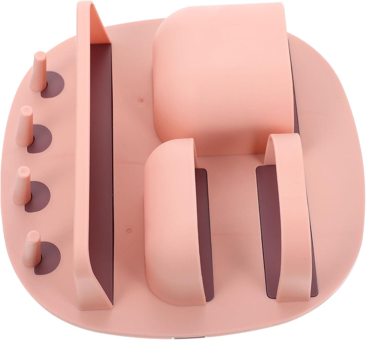 Healifty Wall Mounted Key Hook Organizer with Compartment Design Pp Pink