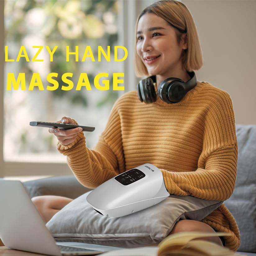Miniatura 6 de Masajeador de manos, masajeador eléctrico de manos, con calor y compresión para artritis, herramienta de masaje de manos inalámbrica para el túnel