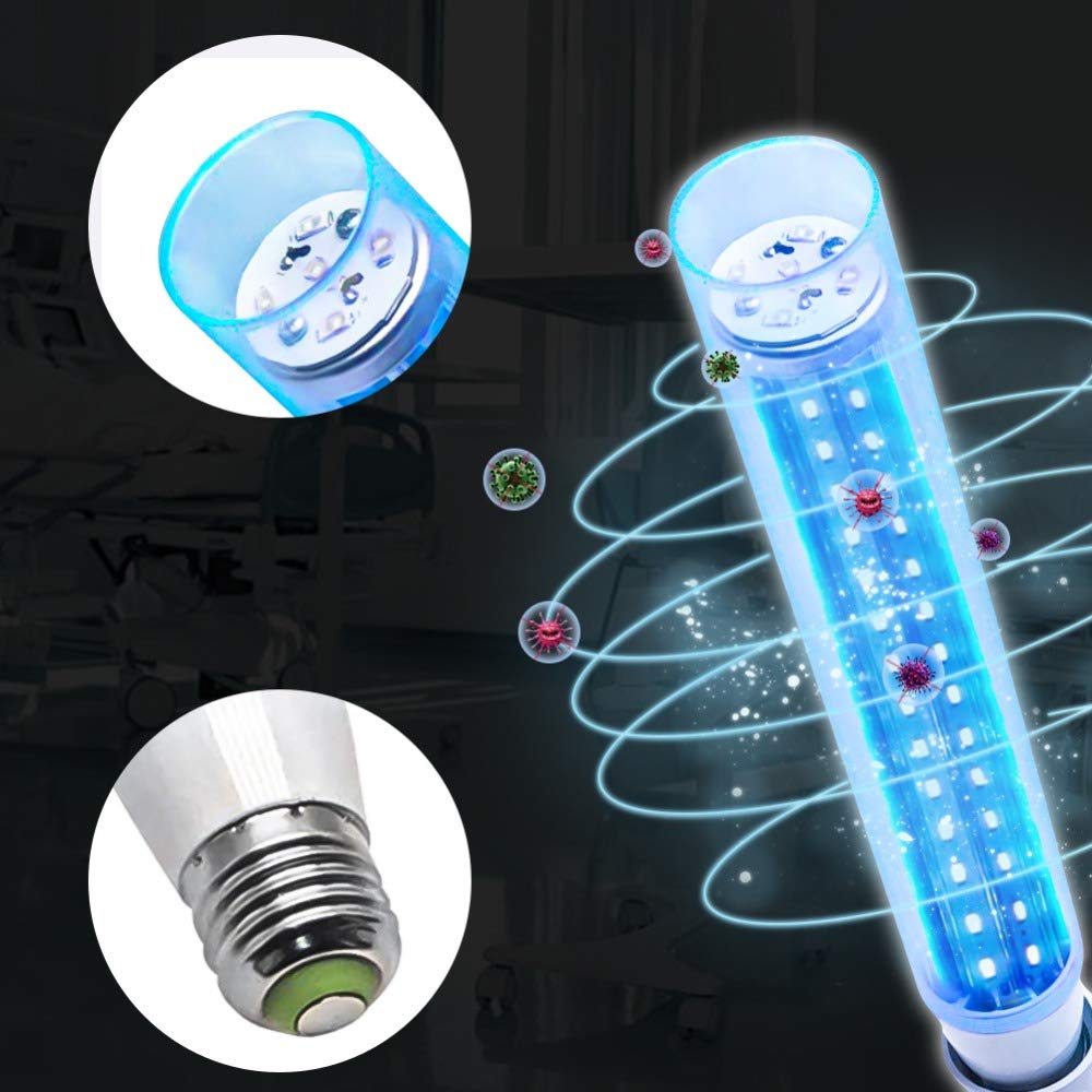 E27 esterilizador UV de la lámpara, 15W llevada portable del ozono UVC la bombilla ultravioleta sistema de purificación de aire del hogar
