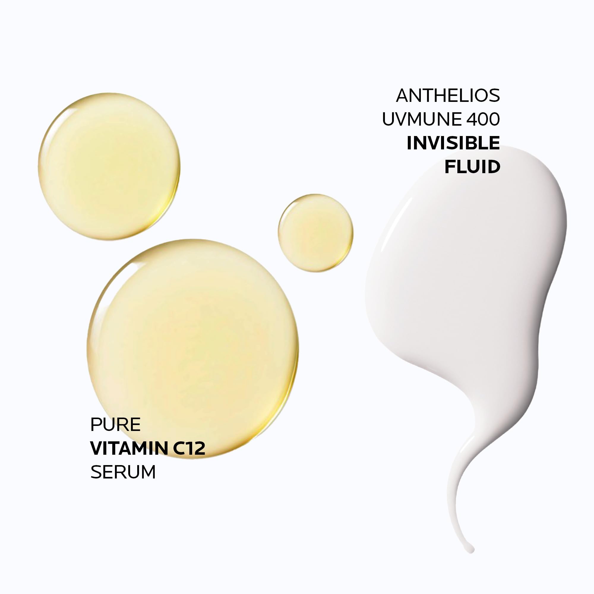 Rutina de Verano Antiedad La Roche Posay, Fluido Invisible Protector Solar con SPF50+ con Efecto Matificante 24 Horas 50ml + Sérum Pure Vitamin C12 Antiedad con Vitamina C, 30ml