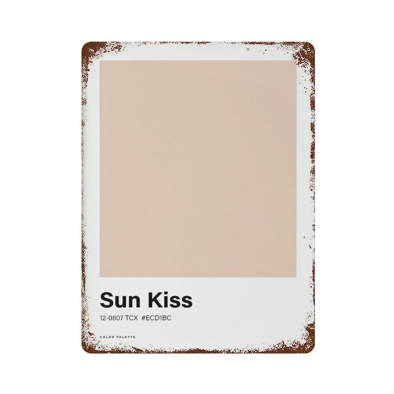 xiaoxiaoshen Sun Kiss Color Palette Minimalist Neutral Decor Wall Decor Art Metal Tin Poster Modern Home Decor Art Home Bar Shop Decorations Vintage Sign 40x30cm