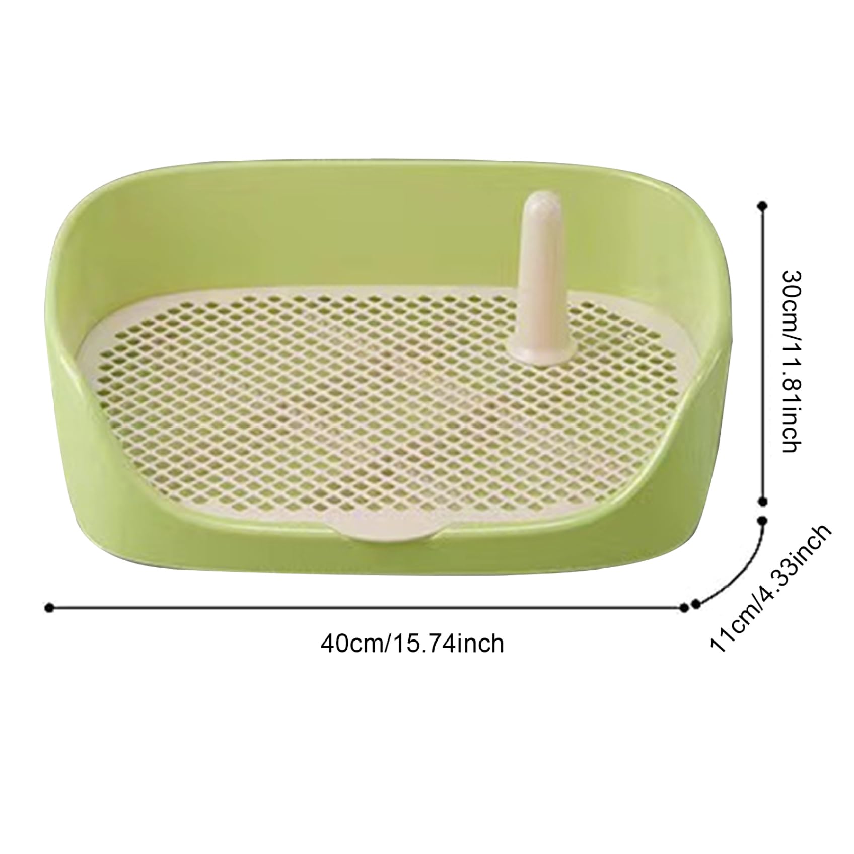 Bac de Toilettes pour Chiens 15.8x11.8x4.3 dans Un entraînement de Toilettes en Plastique sécurisé Amovible
