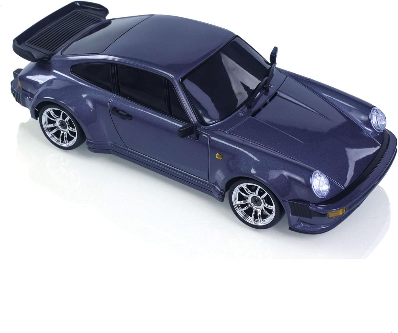 10Km/H 1/18 2.4G Remote Control Drift Car LDRC Ld1898 4×2 RC Racing Vehicles 911 Gyroscope Metal Shell Drive Shaft Light RTR Hobby Grade Model for Ages 14+(Purple)