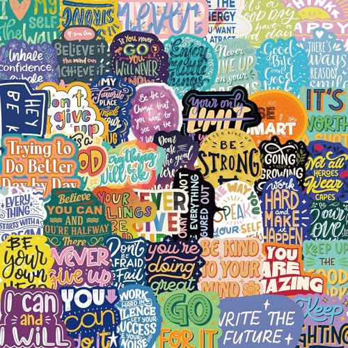 Kabwea 50 Stück Motivationsaufkleber, Scrapbook Stickers, Sticker, Bullet Journal Sticker