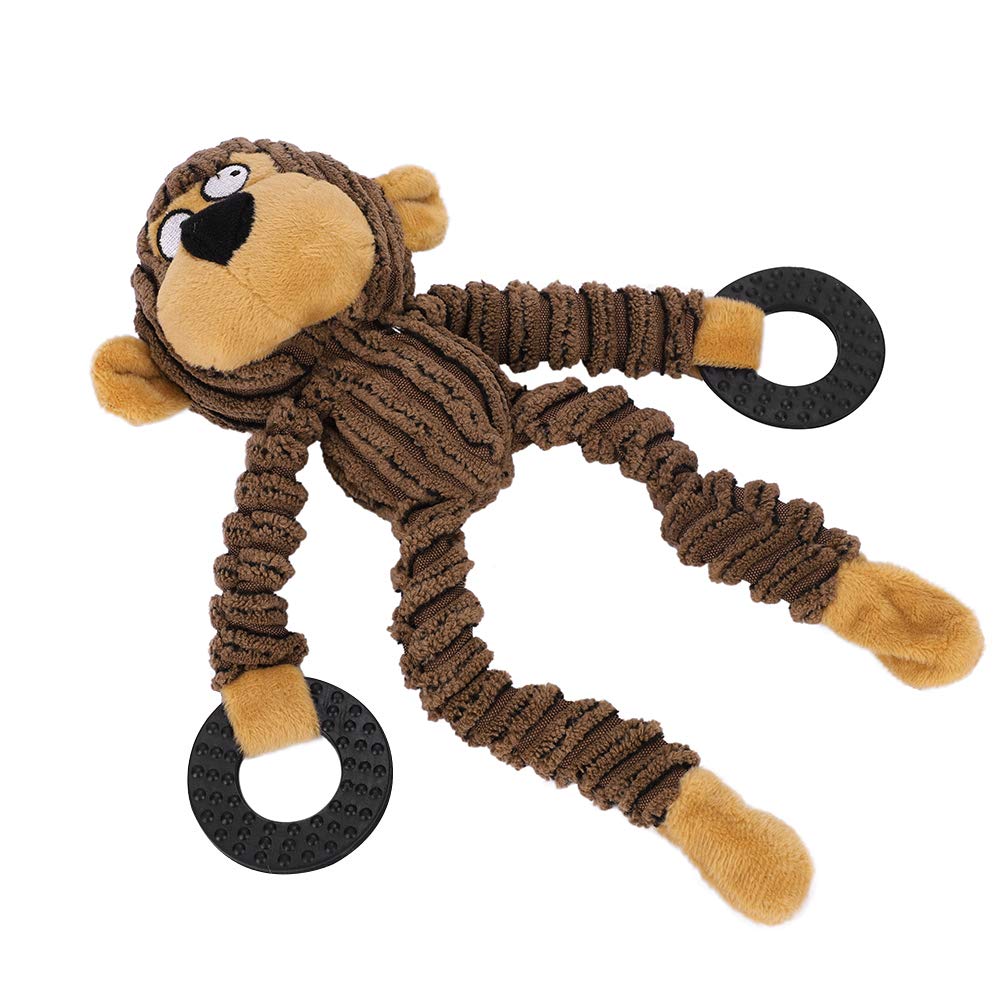 Puppy Monkey Squeaky Teething Toy - Small Dog, Cat Cuddly Calming Interactive Training Toy - Image 4